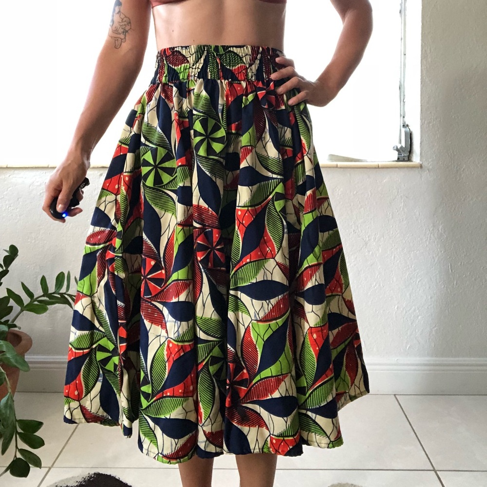 Authentic African skirt and scarf or bandeau top